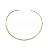 PVD Vacuum Plating 304 Stainless Steel Textured Wire Necklace Making STAS-B036-03G-1