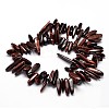 Natural Tiger Eye Chip Beads Strands G-E271-37-2