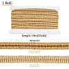 Polyester Braided Lace Trim OCOR-WH0078-08B-2