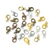 60Pcs 6 Colors Zinc Alloy Lobster Claw Clasps PALLOY-YW0001-81-3