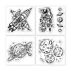 4Pcs 4 Styles PVC Stamp DIY-WH0487-0114-8