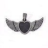 Alloy Pendant Cabochon Settings LS-PALLOY-S107-002EB-RS-1