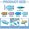 16Pcs 4 Colors Fish Spray Painted Alloy Enamel Beads FIND-TA0010-36-4