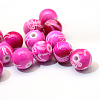 Spray Painted Drawbench Acrylic Round Beads ACRP-S657-16mm-M-2