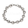 304 Stainless Steel Coffee Bean Link Chain Bracelets for Women Men BJEW-F529-10A-P-3