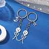 2Pcs 304 Stainless Steel  Keychains KEYC-JKC01163-2