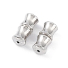 Anti-Tarnish Rhodium Plated 925 Sterling Silver Screw Clasps STER-K173-03P-1