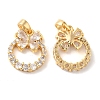 Brass Cubic Zirconia Pendants KK-M243-41G-1