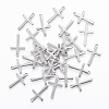 Tarnish Resistant 201 Stainless Steel Tiny Cross Charms STAS-L197-36P-1