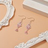 Rhombus Handmade Loom Pattern Glass Seed Beaded Dangle Earrings EJEW-MZ00036-01-4