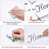 Rectangle with Word PVC Wall Stickers DIY-WH0228-211-7