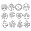 12Pcs 12 Style 304 Stainless Steel Charms STAS-SZ0001-48-1