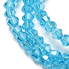 Transparent Electroplate Glass Beads Strands EGLA-A039-T2mm-A19-3