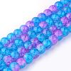 Synthetic Crackle Quartz Beads Strands GLAA-S135-6mm-M-2