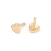 Heart Brass Head Pins KK-U051-02G-01-3