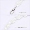 Plastic Imitation Pearl Round & Rose Beaded Bag Handles FIND-WH0034-85P-6