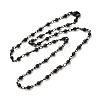 304 Stainless Steel Ball Link Chain Necklaces NJEW-L173-023EB-2