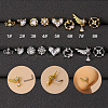 316L Surgical Stainless Steel Clear Cubic Zirconia L-Shaped Nose Rings WG2B20F-14-1