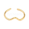 Ion Plating(IP) 304 Stainless Steel Open Cuff Ring for Women RJEW-C097-03G-2