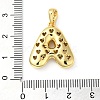 Brass Micro Pave Cubic Zirconia Pendants KK-E061-03G-01-3