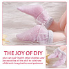 18 Pairs 9 Colors Cloth Doll Lace Short Socks AJEW-GO0001-92-3