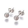 304 Stainless Steel Ear Studs EJEW-G253-5mm-P-1