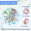 100Pcs 10 Colors Opaque Resin European Beads RPDL-CJ0001-07-2