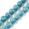 Synthetic Turquoise Beads Strands UNKW-T001-01A-4