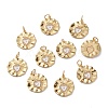 Brass Micro Pave Clear Cubic Zirconia Pendants ZIRC-Z008-08G-2