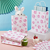 Rectangle with Paw Print Pattern Paper Storage Bags with Handle ABAG-WH0046-39C-5