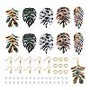 Biyun DIY Monstera Leaf Dangle Earring Making Kits DIY-BY0001-38-10