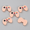 10Pcs Opaque Resin Pendants RESI-WH0035-46D-1