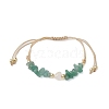 Gemstone Chip Braided Bead Bracelets BJEW-JB10833-3