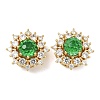 Brass Micro Pave Cubic Zirconia Beads KK-H526-15G-2