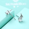 Exquisite 925 Sterling Silver Cubic Zirconia Stud Earrings EJEW-BB20054-6