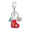 Christmas PVC Plastic Pendants Keychain KEYC-JKC00909-3