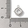 Brass Micro Pave Clear Cubic Zirconia Pendants KK-S391-01P-3