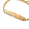 Constellation 202 Stainless Steel Figaro Chain Link Bracelets for Women Men AJEW-U006-01K-2