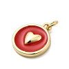 Brass Enamel Pendants KK-P338-35A-G-2