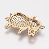 Brass Micro Pave Cubic Zirconia Pendants ZIRC-F050-35G-2