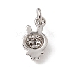 Brass Micro Pave Cubic Zirconia Charms ZIRC-F132-78P-2