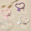 CHGCRAFT 6Pcs 3 Colors Silicone Heart Loop Phone Lanyard KEYC-CA0001-29-4