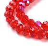 Electroplate Glass Beads Strands X-EGLA-A034-T8mm-L09-4