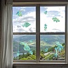 6PCS 2 Styles PVC Stickers Dazzling Color Window Stickers 3D Laser Fish And Mermaid Static Glass Window Stickers JX833A-3