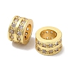 Rack Plating Brass Cubic Zirconia European Beads KK-R147-10G-3