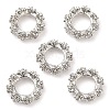 Rack Plating Brass Micro Pave Cubic Zirconia Beads KK-A186-01B-P-2