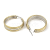 PVD Vacuum Plating 201 Stainless Steel Split Hoop Earrings for Women EJEW-F345-13GP-2