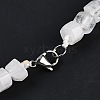 Natural Quartz Crystal Hexagon Prism Graduated Beaded Necklaces for Women Men NJEW-K388-03A-3