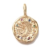 Brass Micro Pave Cubic Zirconia Pendants KK-U038-16G-1