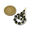 Imitation Austrian Crystal Beads with Eco-Friendly Copper Wire and Brass Beads Pendants PALLOY-JF03286-2